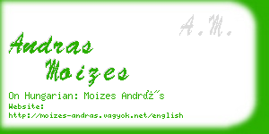 andras moizes business card